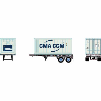 CMA/CGM 20' CONTR W/CHASSIS