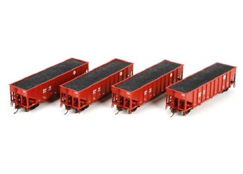 BNSF 40' 3-BAY HOPPER-4 PK