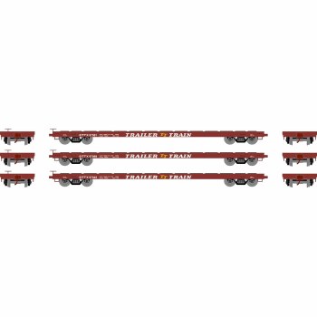 TT 60' FLAT CAR - 3 PACK