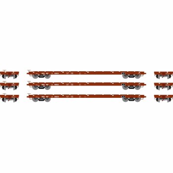 BNSF 60' FLAT CAR - 3 PACK