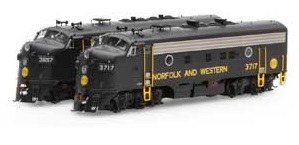 N&W F7A/F7A SET - DCC & SOUND