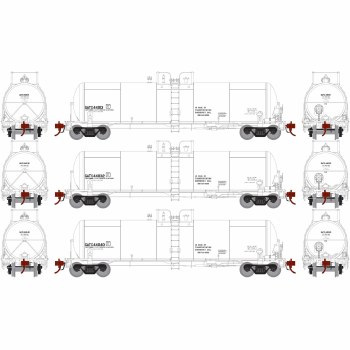 GATX 20K GAL TANK CAR - 3 PACK