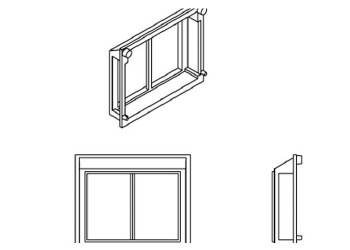 HO WINDOW SET 2 PANE