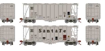 ATSF 40' COVERED HOPPERS-2 PAC