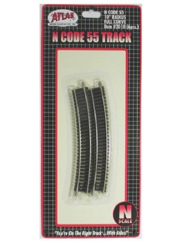 CODE 55 10" R CURVED TRACK