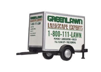 BOX TRAILER W/SINGLE AXLE-LAWN