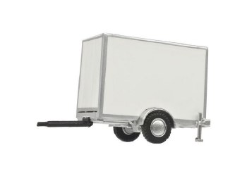 BOX TRAILER W/SINGLE AXLE-WHIT