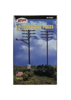 12 TELEPHONE POLES