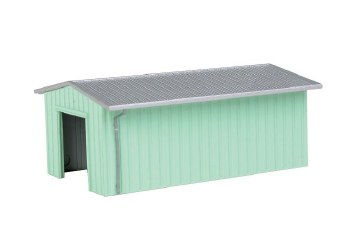 GREEN ARMCO DRIVE-THRU SHED