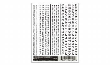 DECALS RR ROM. NO. - BLACK