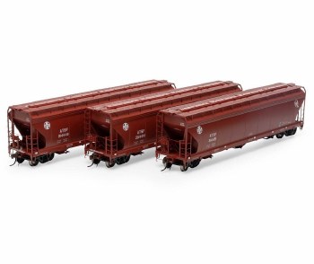 ATSF COVERED HOPPER - 3 PACK