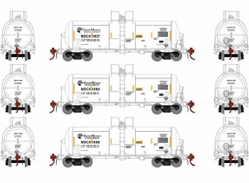 GM 13K ACID TANK CARS -3 PACK