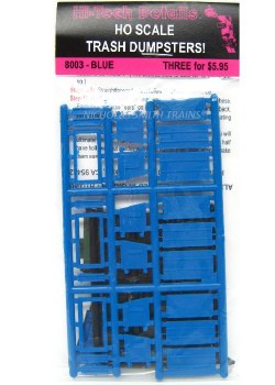 TRASH DUMPSTERS - 3 BLUE KITS