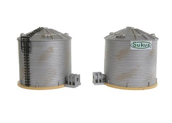 HO GRAIN TOWERS SMALL - 2 PACK