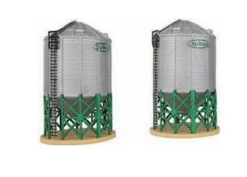 HO GRAIN TOWERS LARGE 2 PACK