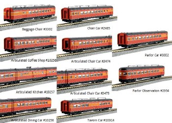 SP LINES DAYLIGHT 10-CAR SET