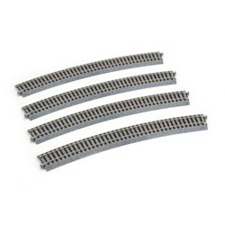 HO 31 1/8" RADIUS CURVE-4PK