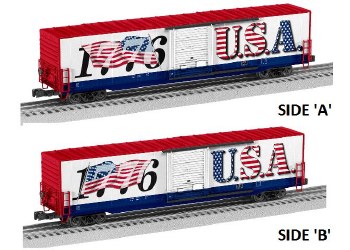 I LOVE USA LED FLAG 60' BOXCAR