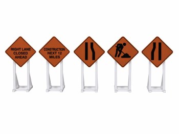 CONSTRUCTION SIGN 5 PACK