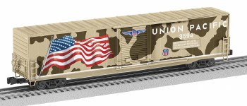 UP LIGHTED FLAG BOXCAR