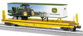 JOHN DEERE 50' FLATCAR W/ TRAI