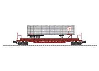 PRR 50' FLATCAR W. 40' TRAILER