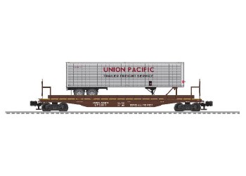 UP 50' FLATCAR W. 40' TRAILER