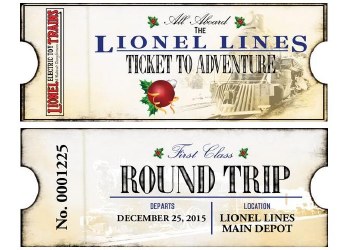 LIONEL LINES TICKET ORNAMENT