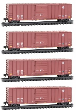 BNSF 50' BOXCARS - 4 PACK