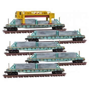 N UP FLATCARS W/LOADS - 5 PACK