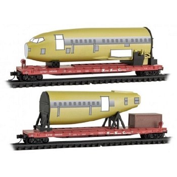 ATSF FLATCARS W/LOADS - 2 PACK