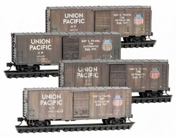 N UP BOXCARS - 4 PACK