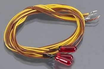 3.5V SHORT W/WIRE 3PC RED BULB