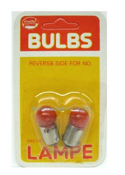 RED BAYONET BULB-2 PC 12 VOLT