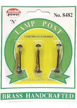 N LIGHTED LAMP POSTS-3 PC