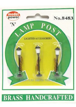 N LIGHTED LAMP POSTS-3 PC