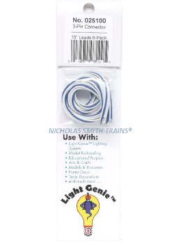 3-PIN CONNECTOR 10" LEADS 6PK
