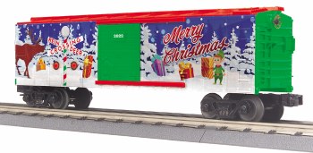 CHRISTMAS BOXCAR W/BLINKING