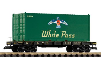 WHITE PASS FLAT CAR WITH