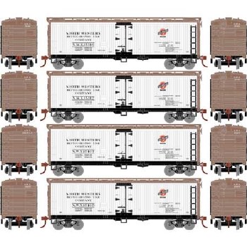 C&NW 40' WOOD REEFER 4PK