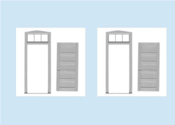 5-PANEL DOOR & FRAME-"O"