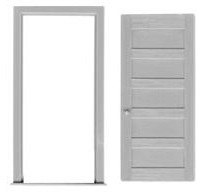 5-PANEL DOOR & FRAME-