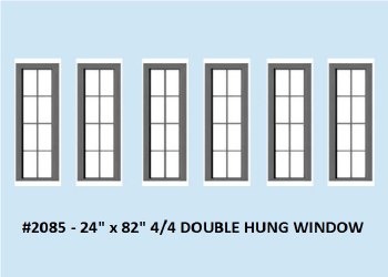 O 4/4 DOUBLE-HUNG WINDOWS