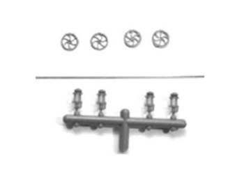 BRAKE WHEEL & STAFF-4 PC