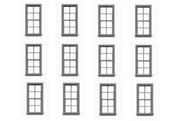 4/4 DBL-HUNG WINDOWS-12 PC