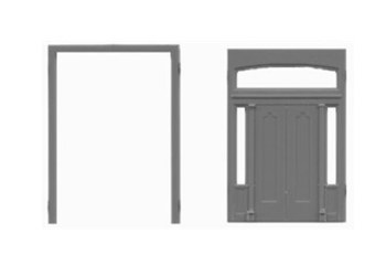 DOUBLE DOOR W/TRANSOM