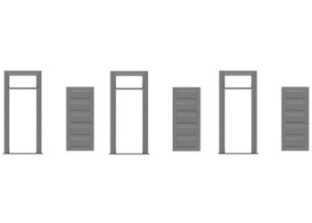 5-PANEL DOOR W/FRAME - 3 PC