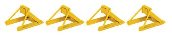 HO YELLOW TRACK BUMPERS-4 PACK