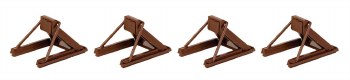 HO BROWN TRACK BUMPERS-4 PACK