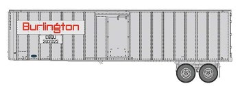 CB&Q FLEXI-VAN TRAILER-2 PACK